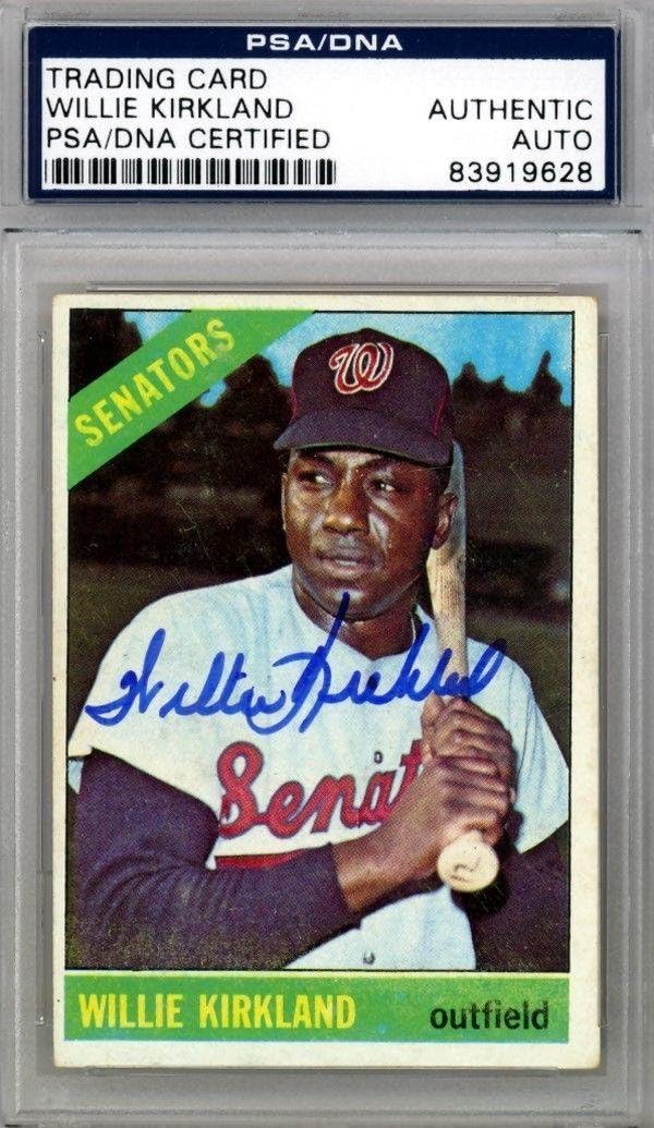 Willie Kirkland Autographed Signed 1966 Topps Card Washington Senators