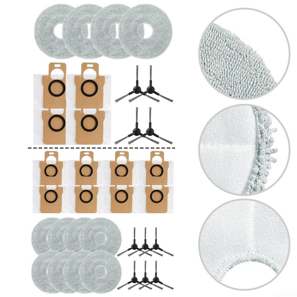 Ersatzteile Set Für JONR P20 PRO/T5 PRO Saugroboter - Mit Hauptbürste & 6 Seitenbürsten