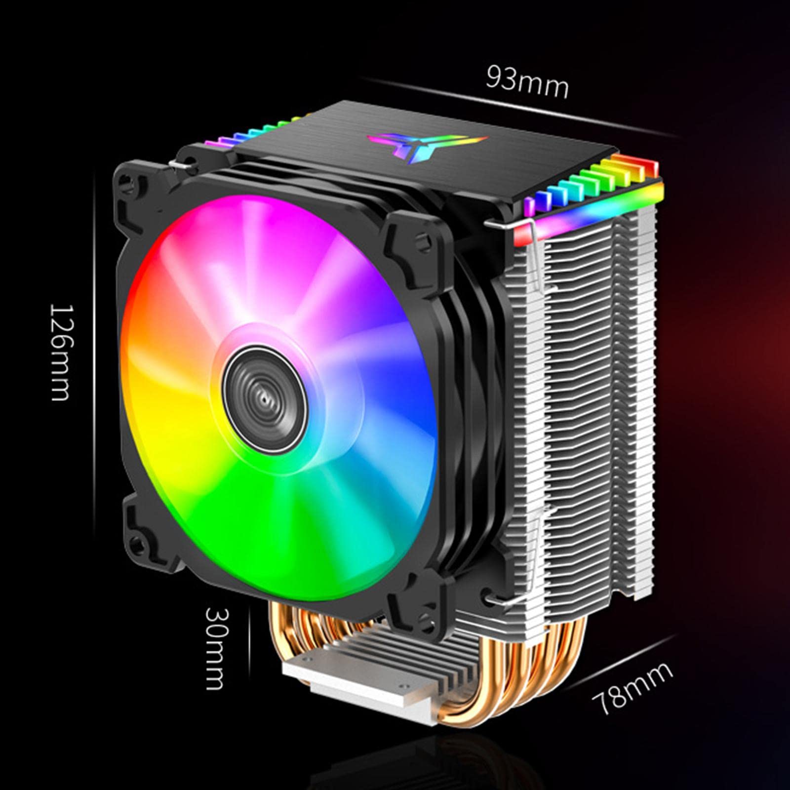 per Computer Dissipatore CPU Ventola PC Raffreddamento con 4 Tubi di Rame ARGB Sincronizzazione PWM Adatto per Assemblaggio