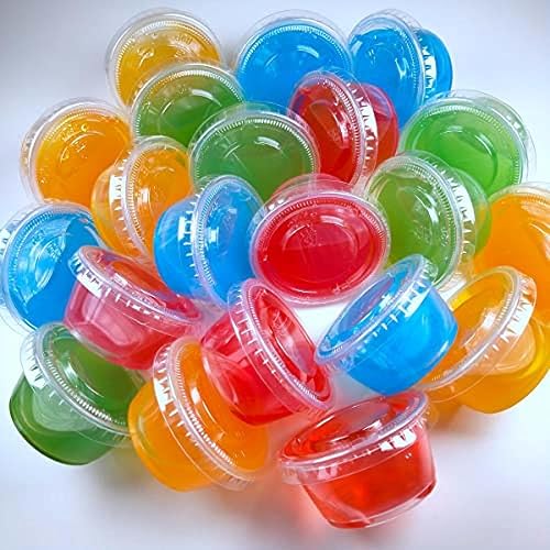 Miniatura 26 de TashiBox 200 juegos de vasos desechables de plástico de 5.5 onzas con tapas, tazas de porción de soufflé