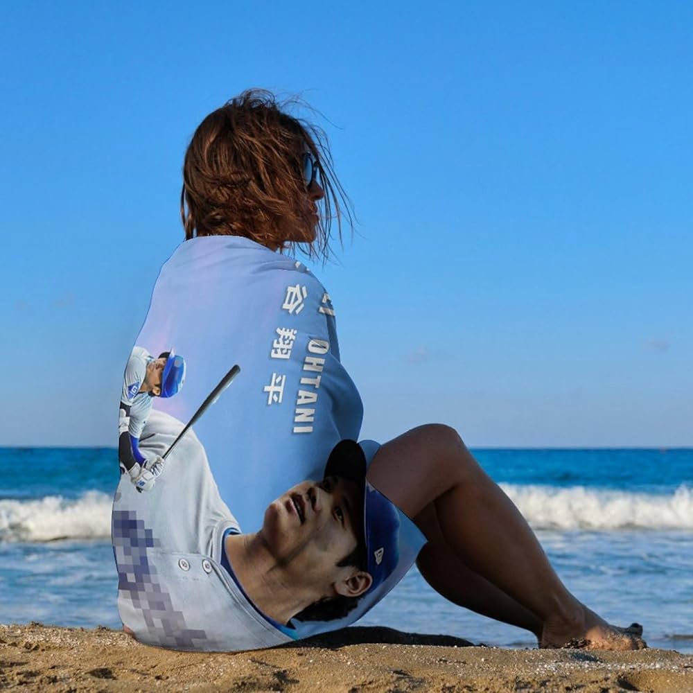 Amazon.co.jp: 大谷翔平 (16)バスタオルソフトビーチタオル超