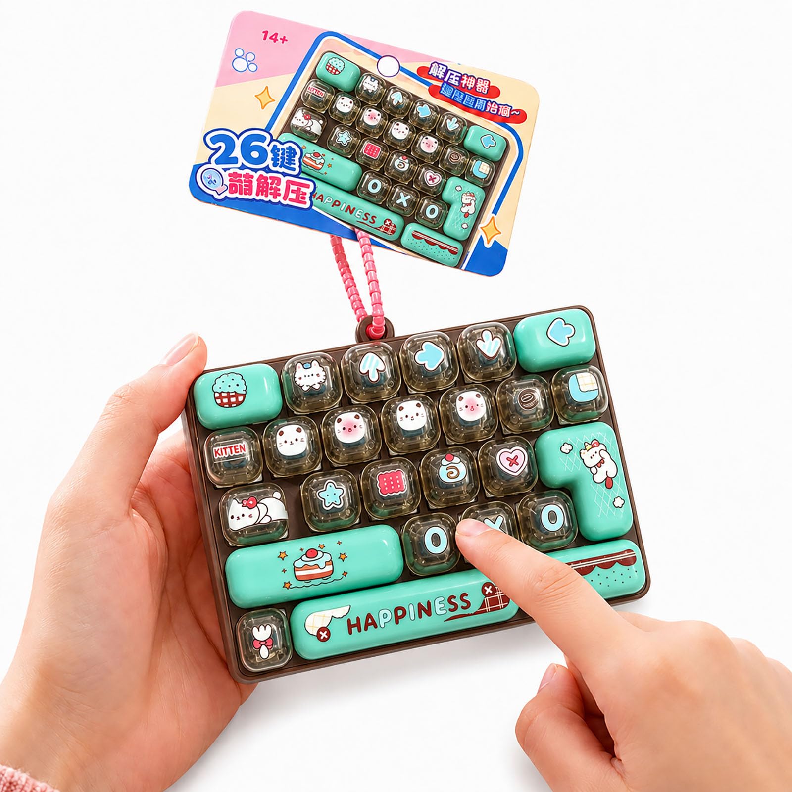 26-Key Keyboard Fidget Toy, Keyboard Fidget Toy Clicker (P)