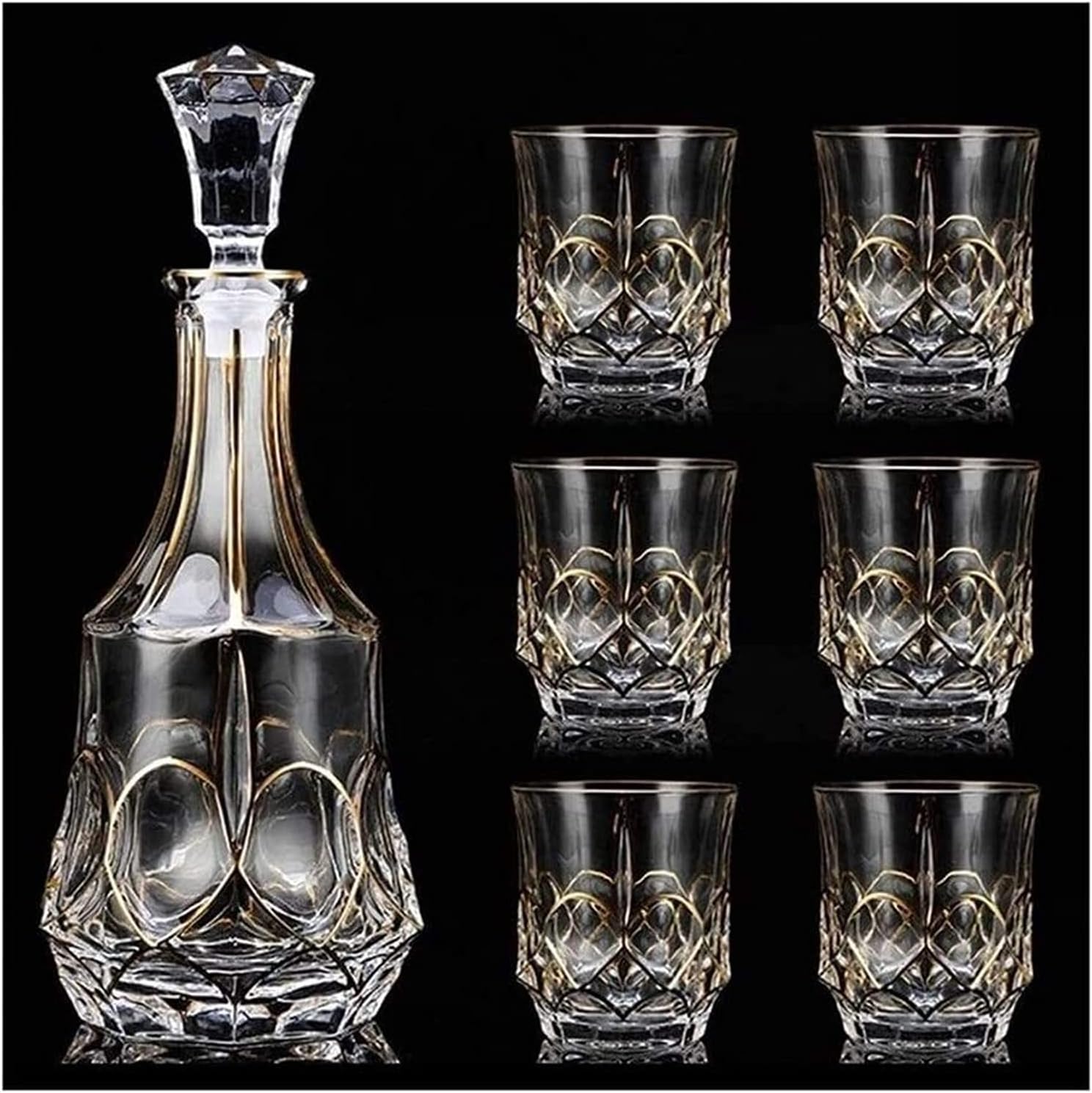 Whiskey Decanter Wine Decanter 7 Piece