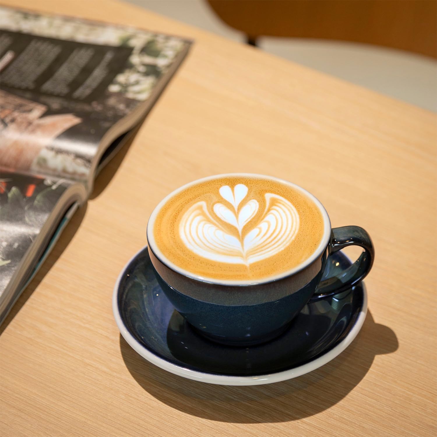 Loveramics Ceramiczne filiżanki do kawy, 284 ml, filiżanka Latte Art ze spodkiem do cappuccino, herbaty, espresso, z kamionki o grubych ściankach, zestaw filiżanek do cappuccino do kawiarni i baristy