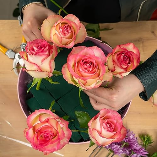 Miniatura 4 de Bloques de espuma floral para flores frescas y artificiales, 6 piezas cada uno de 8 pulgadas de largo x 4 pulgadas de ancho x 2.8 pulgadas de alto,