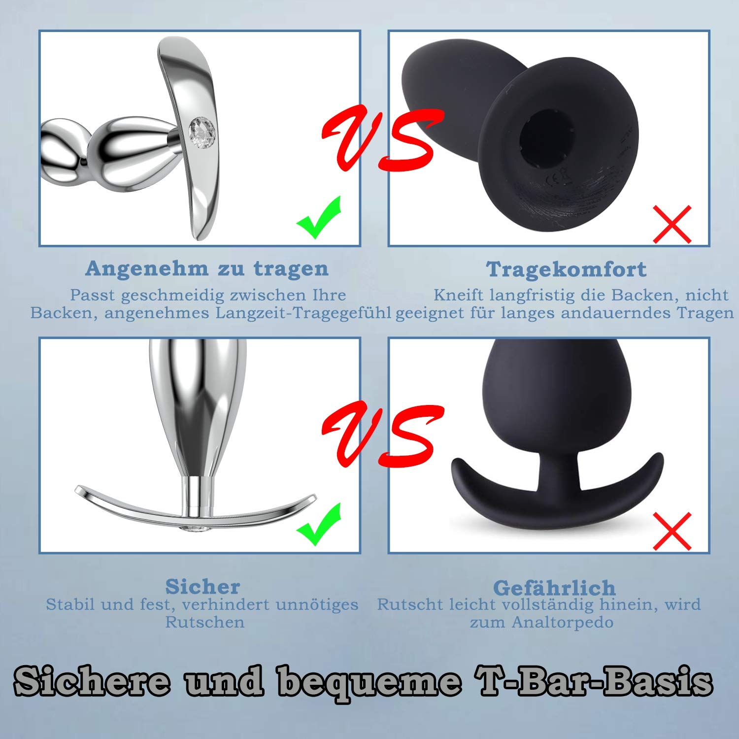 Xocity Premium Metall Analplug Set Medium-10cm Groß-12cm Prostata  Stimulator Buttplug mit Edelstein, SM Bondage Anal plug Butt Pluck SM  Sexspielzeug für Frauen Männer Paare Anfänger Profi-nutzer : Amazon.de:  Drogerie & Körperpflege