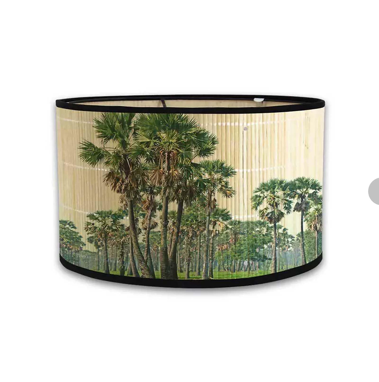 Retro Bamboo lampshade, Round Drum Shaped lampshade for Tables or Chandeliers, Suitable for Simple Ceiling Chandeliers (Style 21)