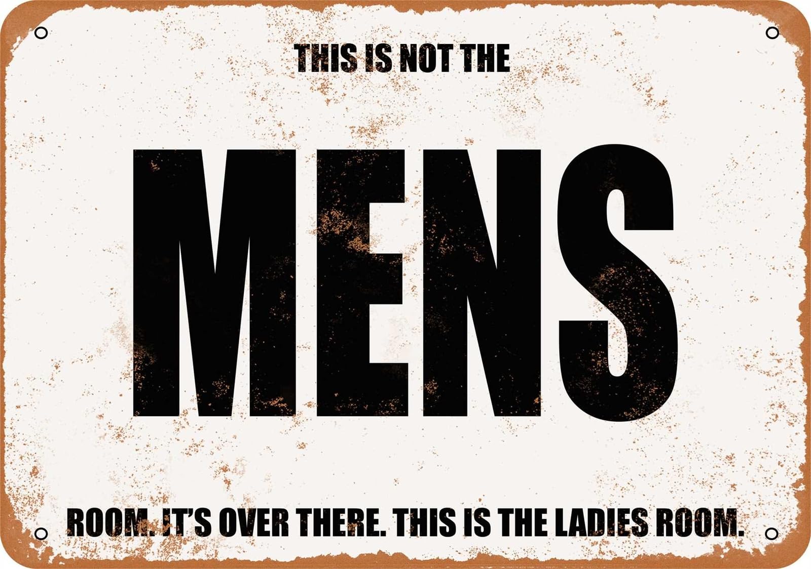 Miaomansenstore Men's Metal Sign - Funny Deceptive Room (Ladies Room) - Vintage Look Home Decor