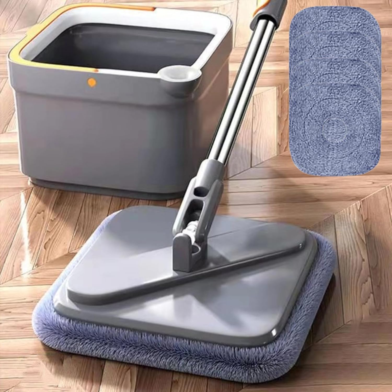 Spin Mop M16, Spin Mop and Bucket with Wringer Set, Self