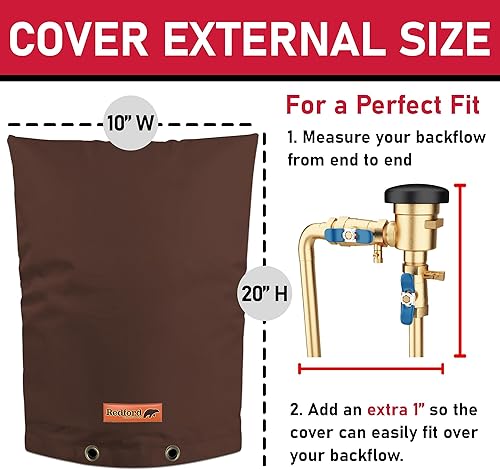 Miniatura 5 de Redford Supply Co. Cold Snap - Cubierta aislante de doble pared de algodón para prevención de reflujo (5F), cubiertas de rociadores para exteriores,