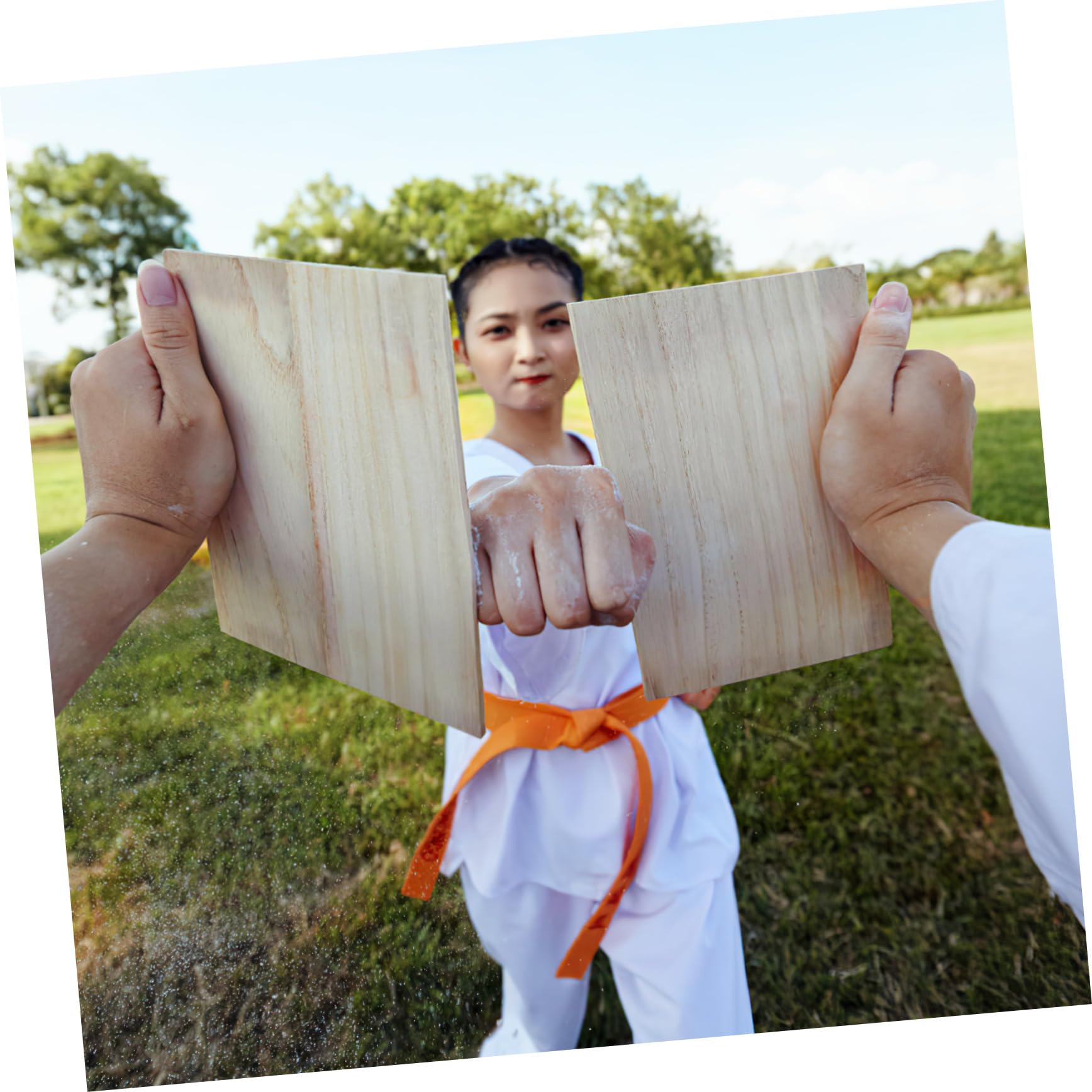 NAMOARLY 10pcs Wooden Taekwondo Boards Martial Arts Kick Pads Versatile Breaking Plank Set