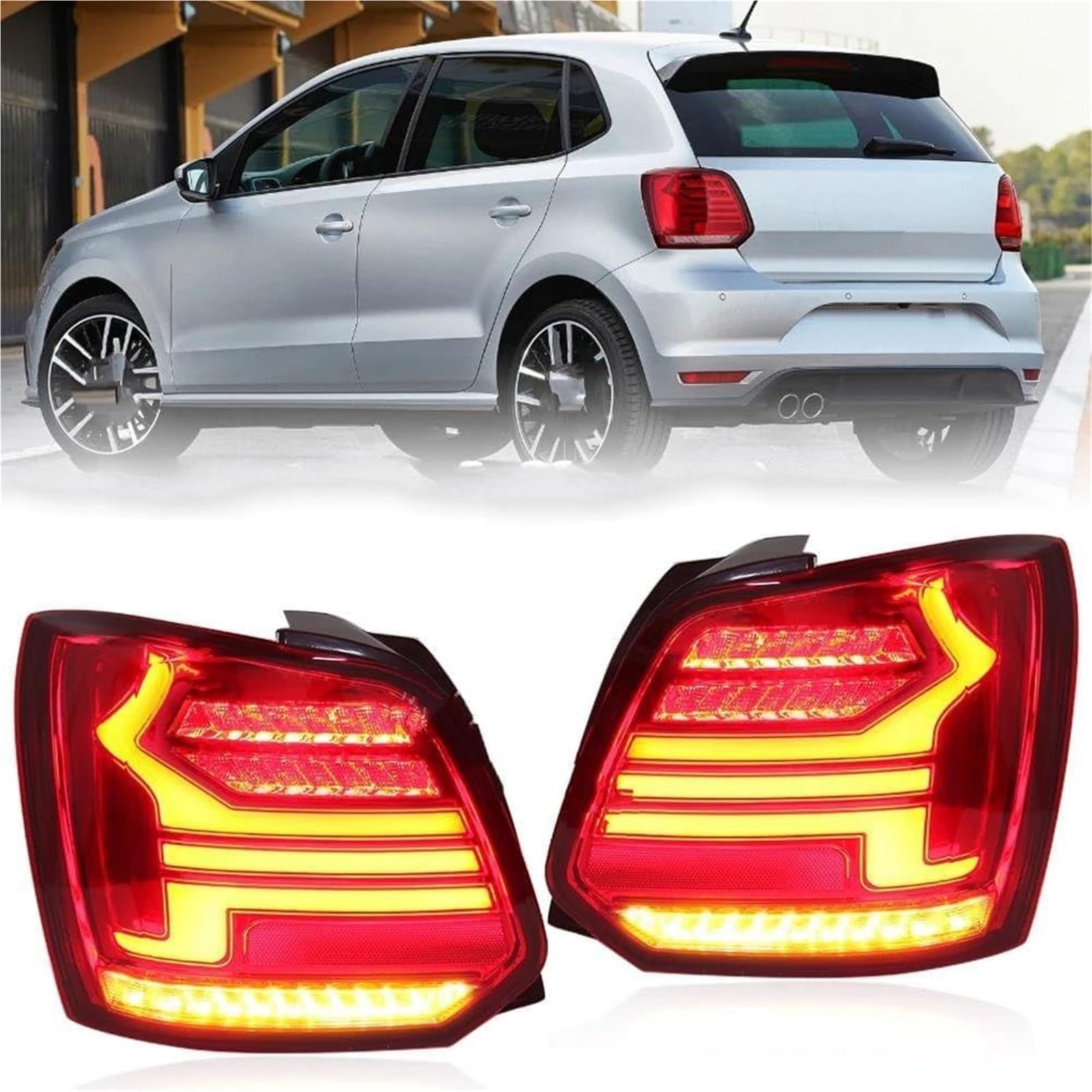 fanale posteriore dell'auto Per VW Per Polo MK5 6C 6R 2010-2018 Indicatori di direzione Gruppo luci Accessori per auto