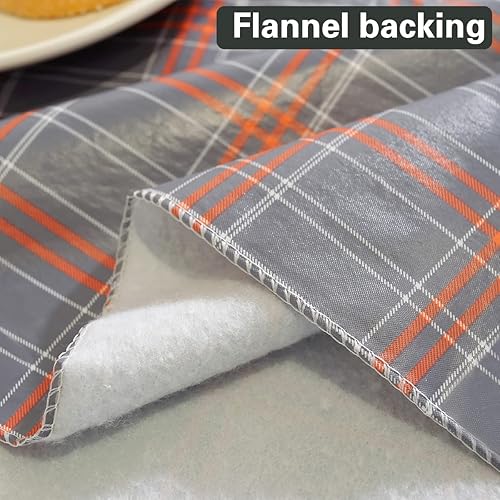 Miniatura 4 de SASTYBALE Mantel de primavera con reverso de franela, a prueba de aceite y resistente al agua, mantel de vinilo decorativo para comedor, campamento,