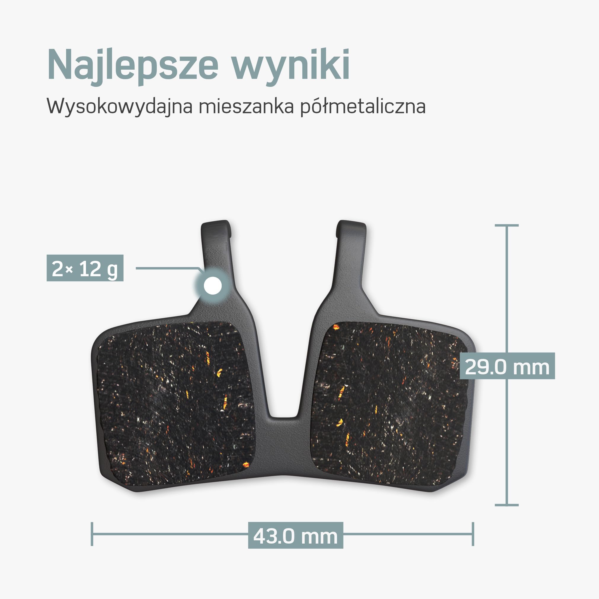 Borgen 2 pary klocków hamulcowych rowerowych, kompatybilne z klockami hamulcowymi Magura 9P do rowerów Magura MT5, MT7, hydrauliczne klocki hamulcowe do wymiany