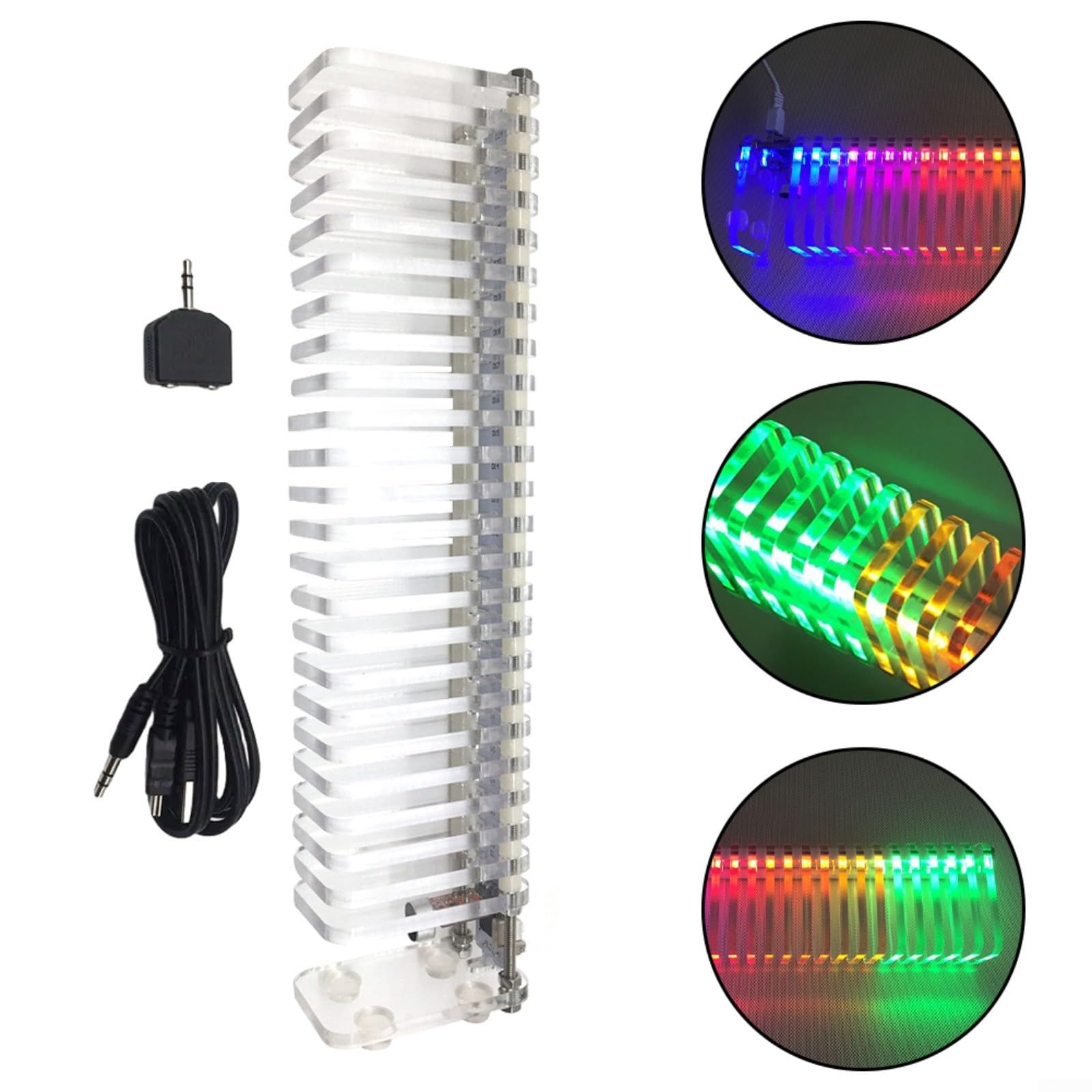 KS25 LED Music Analyzer Kit, 16-Segment VU Meter mit 8 Anzeigemodi, Audio Visualizer für Elektronik Hobbyisten