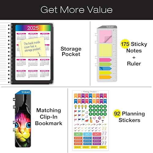 Miniatura 2 de Agenda 2024 de tapa dura (noviembre de 2023 a diciembre de 2024) agenda diaria, semanal, mensual y anual, de 5.5 x 8 pulgadas, marcapáginas, carpeta