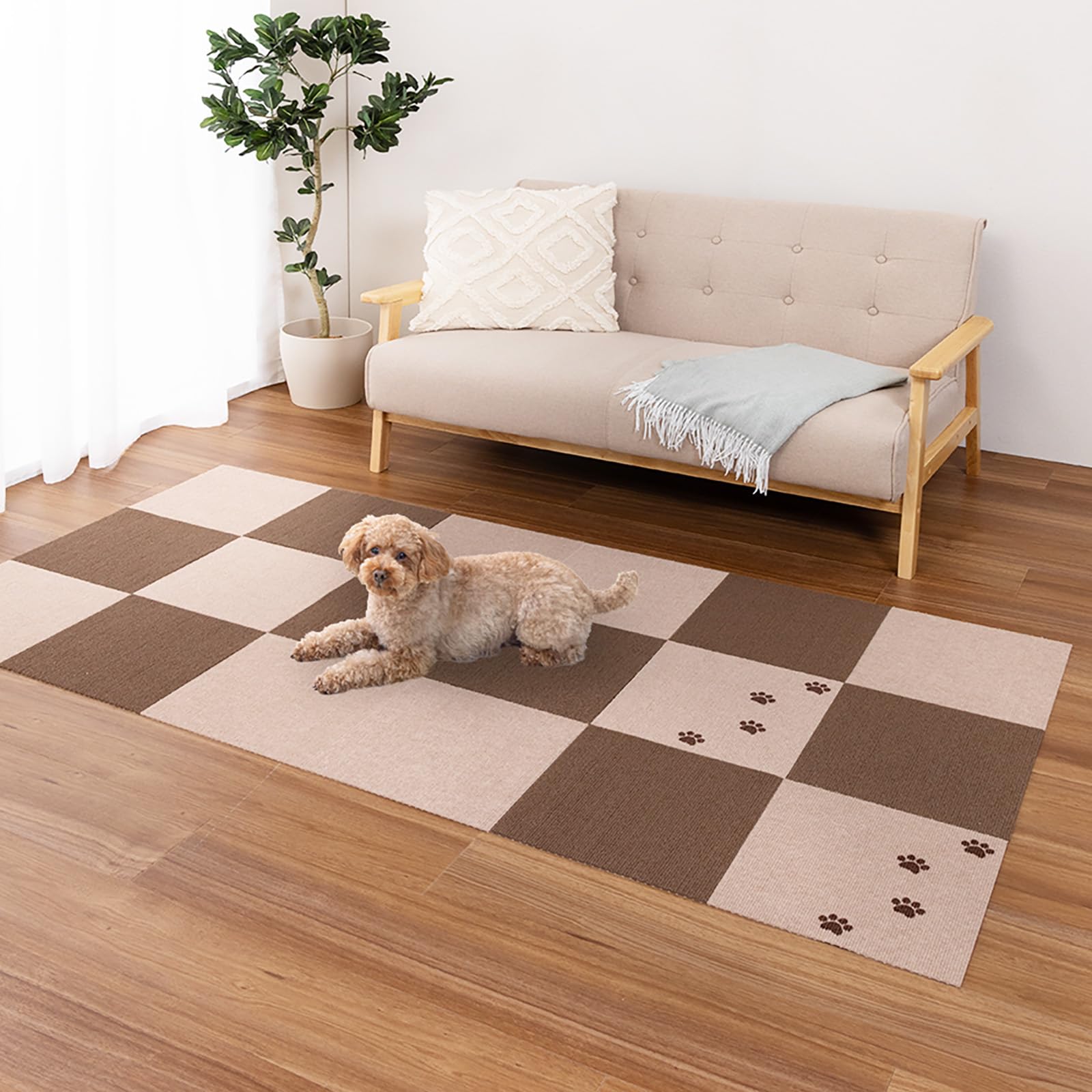 Amazon｜サンコー おくだけ吸着 ずれない タイルカーペット 30×30cm