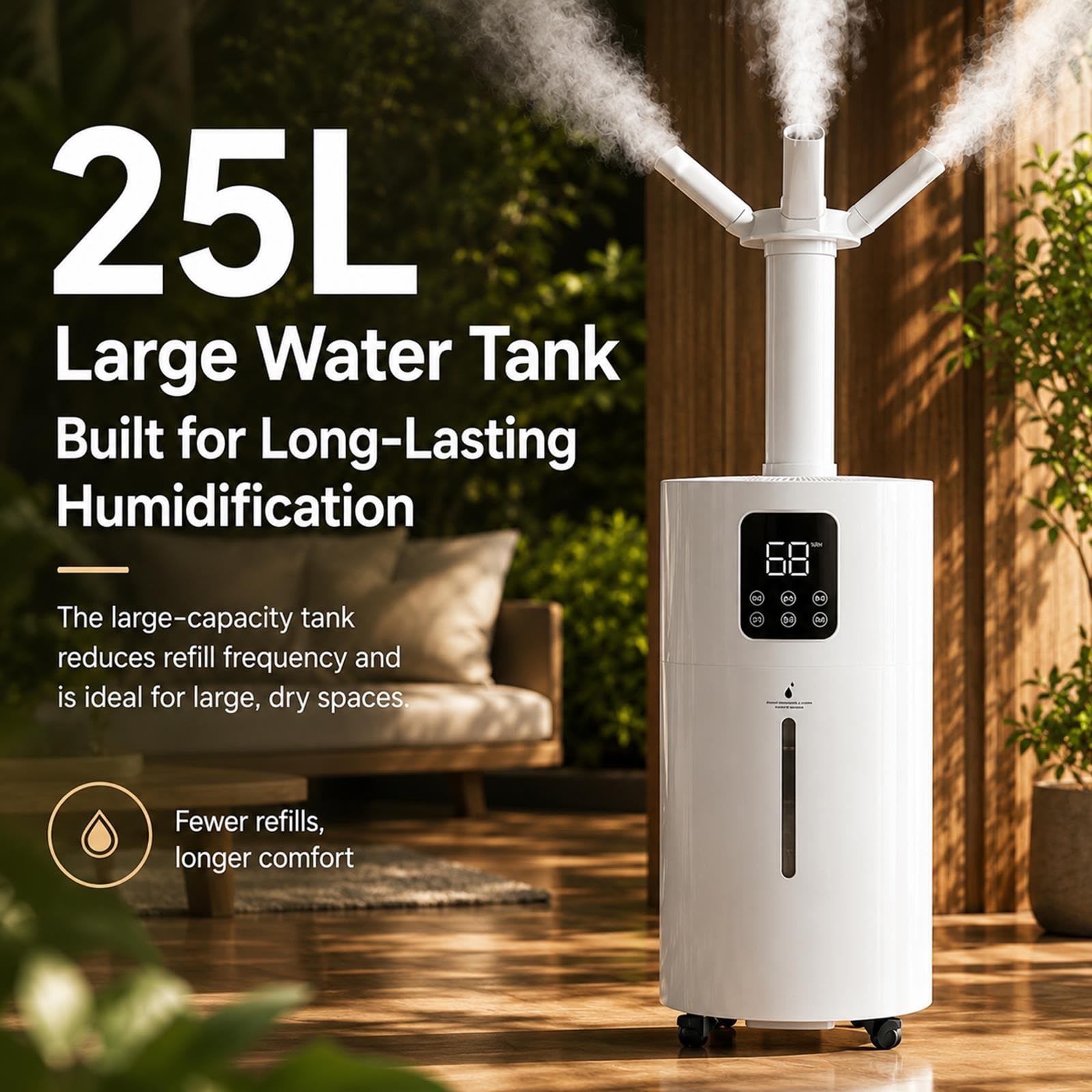 Umidificatore D'aria Commerciale 25L Per Grandi Ambienti E Le Piante