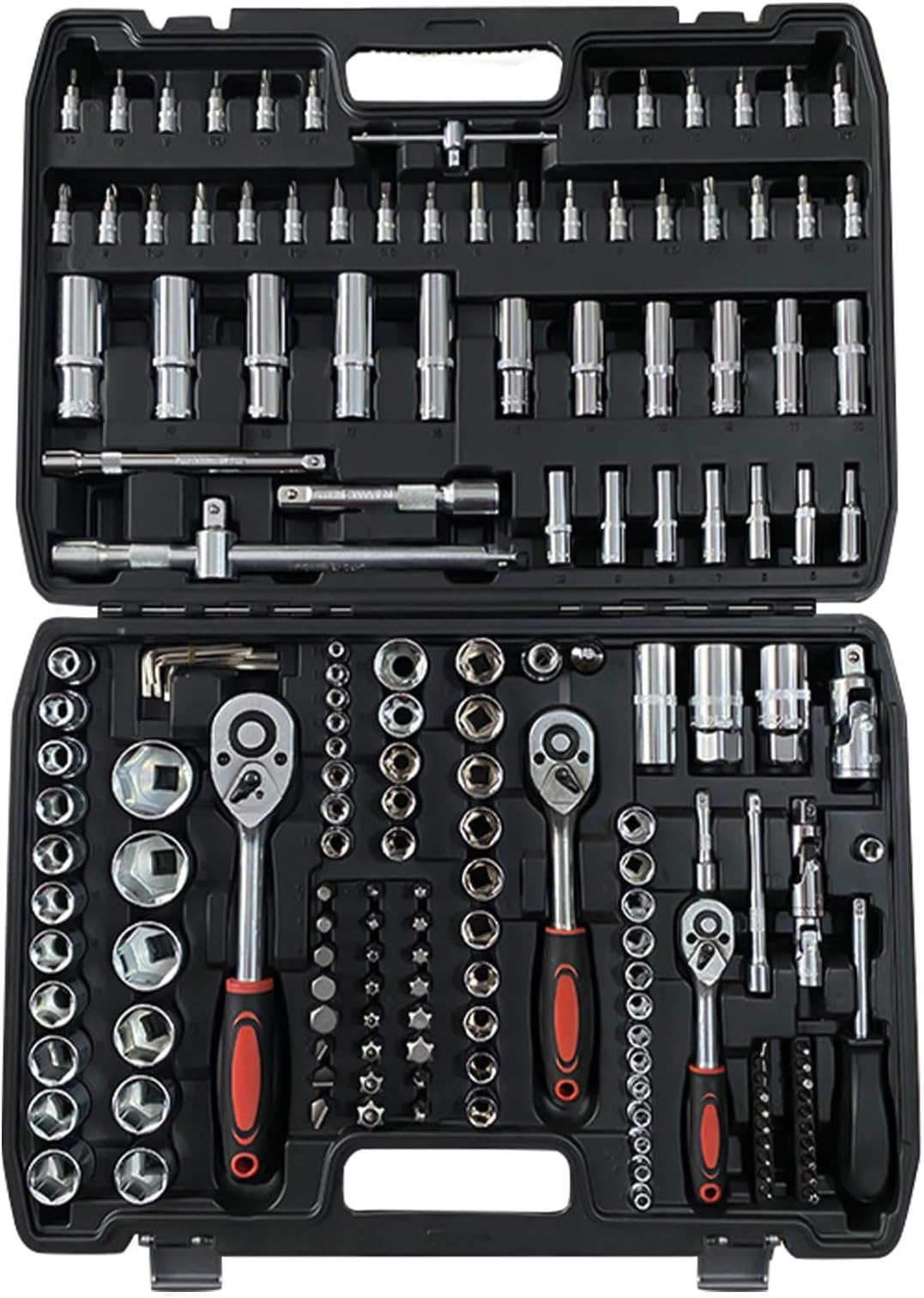 Camiraft 172-tlg Steckschlüssel Set - Ratschenkasten Mit 1/4 1/2 3/8 Zoll Antrieben