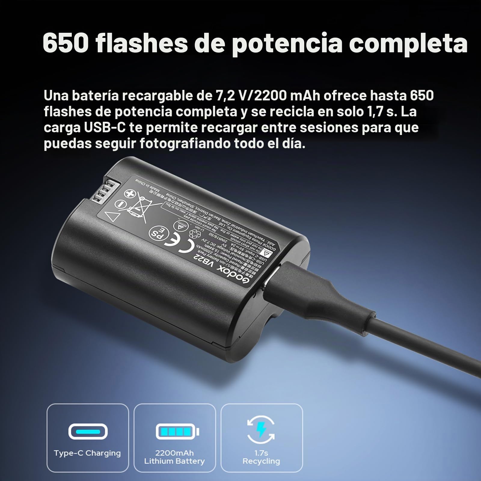 Godox V480 C Flash para Cámaras Canon,V480-C TTL Flash con Difusor y Pantalla Táctil,GN50 1/8000 HSS 7.2 V/2200 mAh Batería,V480C Speedlite Compatible con Canon R6 Mark II R10 R7 R100 EOS-R R5 R6
