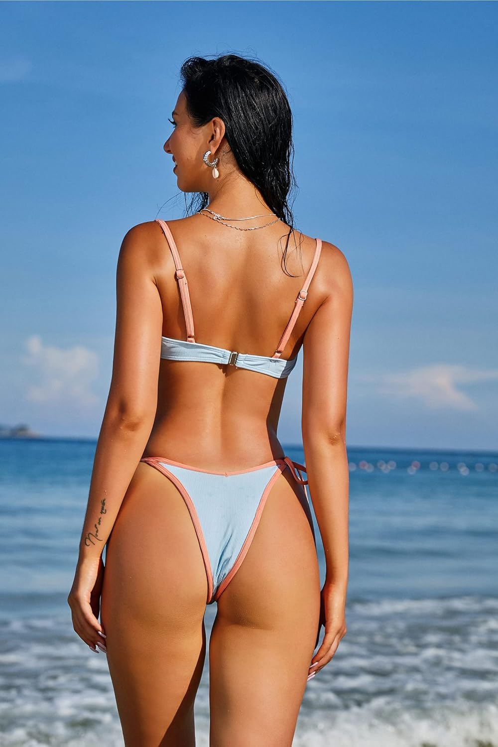 ZAFUL Women's Underwire Bikini Floral High Cut Bikini Set V-Wired Two Piece Swimsuit Bathing Suit - Image 6