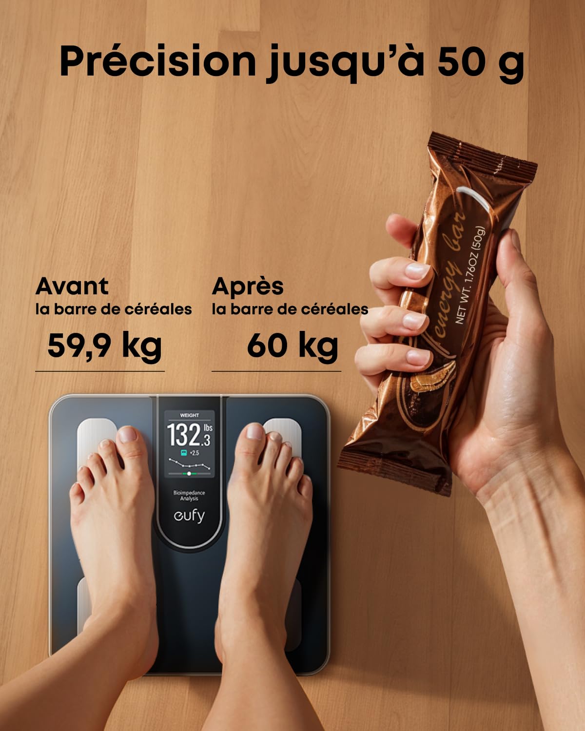 eufy C20 Balance Connectée avec grand écran TFT intégré pour une utilisation hors ligne, Bluetooth Pèse Personne Connectée pour le poids corporel avec 16 mesures, IMC, multi-modes, haute précision | Bluetooth, 16 valeurs de mesure pour le poids, IMC, etc.
