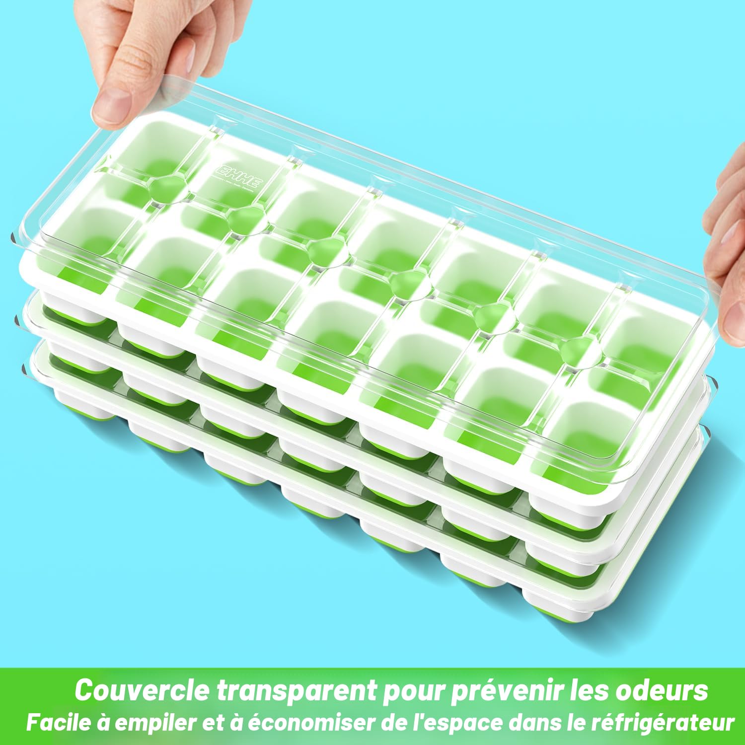 Bac À Glaçons-Bacs À Glaçons Flexibles Et À Dégagement Facile Avec