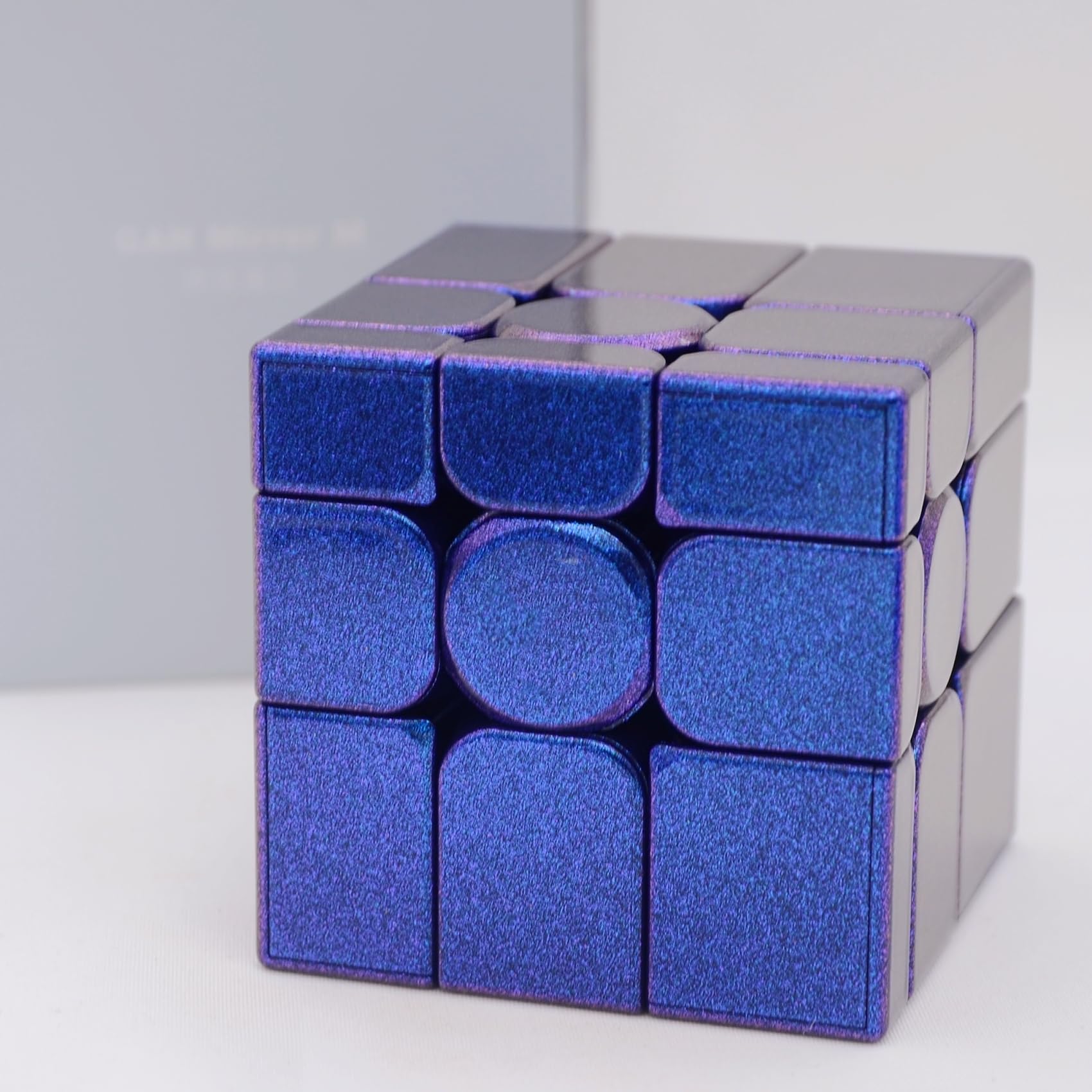 Bukefuno GAN Mirror M UV 3x3 Speed Cube Gan 3x3 x 3 2022 Espejo Cubo Magnético GAN Mirror UV Puzzle Lila FarbCube (versión UV)