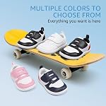 STQ KIDS Toddler Wide Toe Box Barefoot Shoes Boys Girls Sneakers Zero Drop Kid Tennis Running Shoes Lightweight Non-Slip Comfortable Leather First Walking Shoe Outdoor Activities School