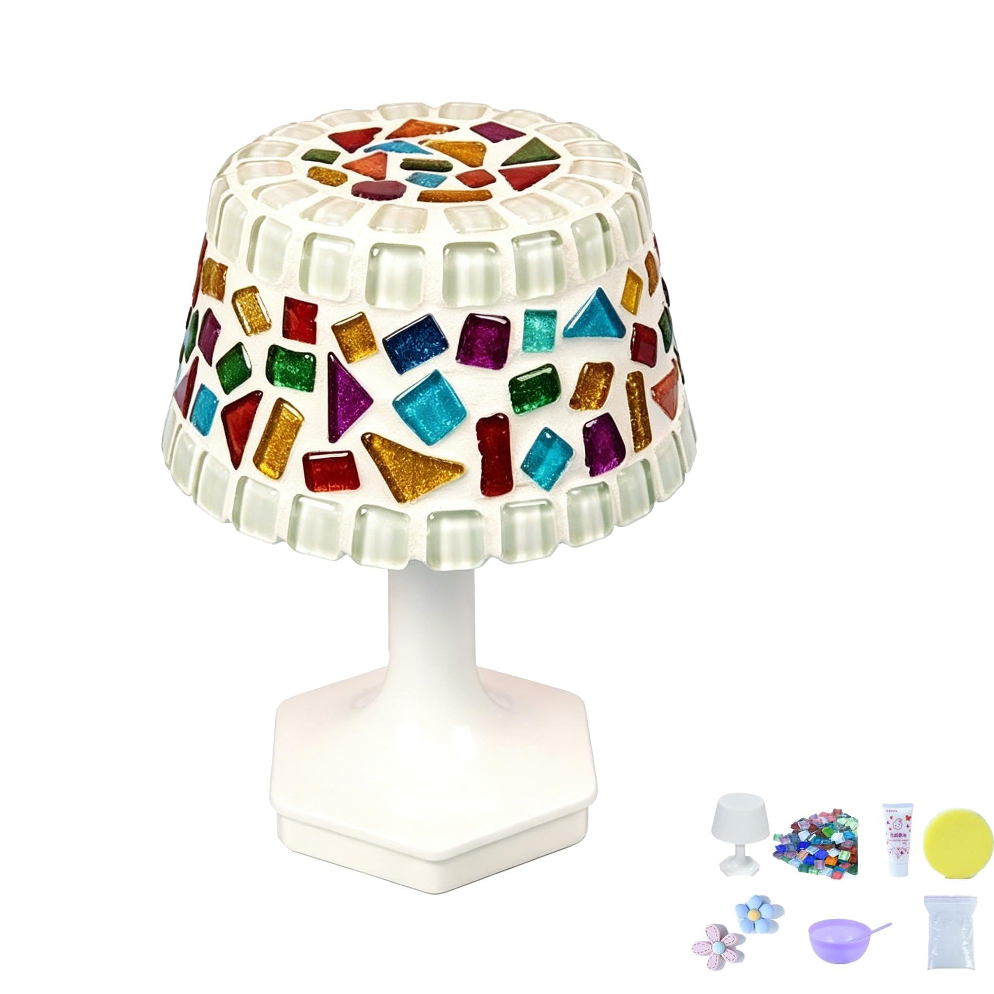 Zestaw DIY Mozaika Lampka nocna Turecka Bezprzewodowa lampa stołowa | Lampy nocne z zasilaniem USB do dekoracji domu, kuchni, łazienki, biura, stołu urodzinowego i jadalnego