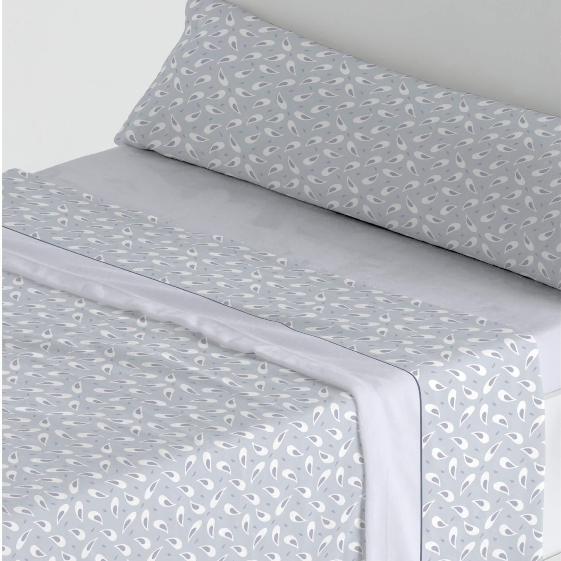 Lanovenanube Juego de sábanas coralina Mila Cama de 135 Cm - Color Azul
