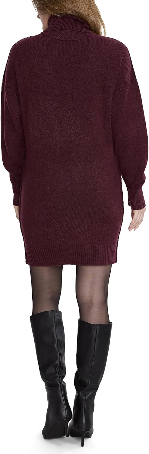 Motherhood Maternity Women's Long Sleeve Turtleneck Pregnancy Sweater Dress