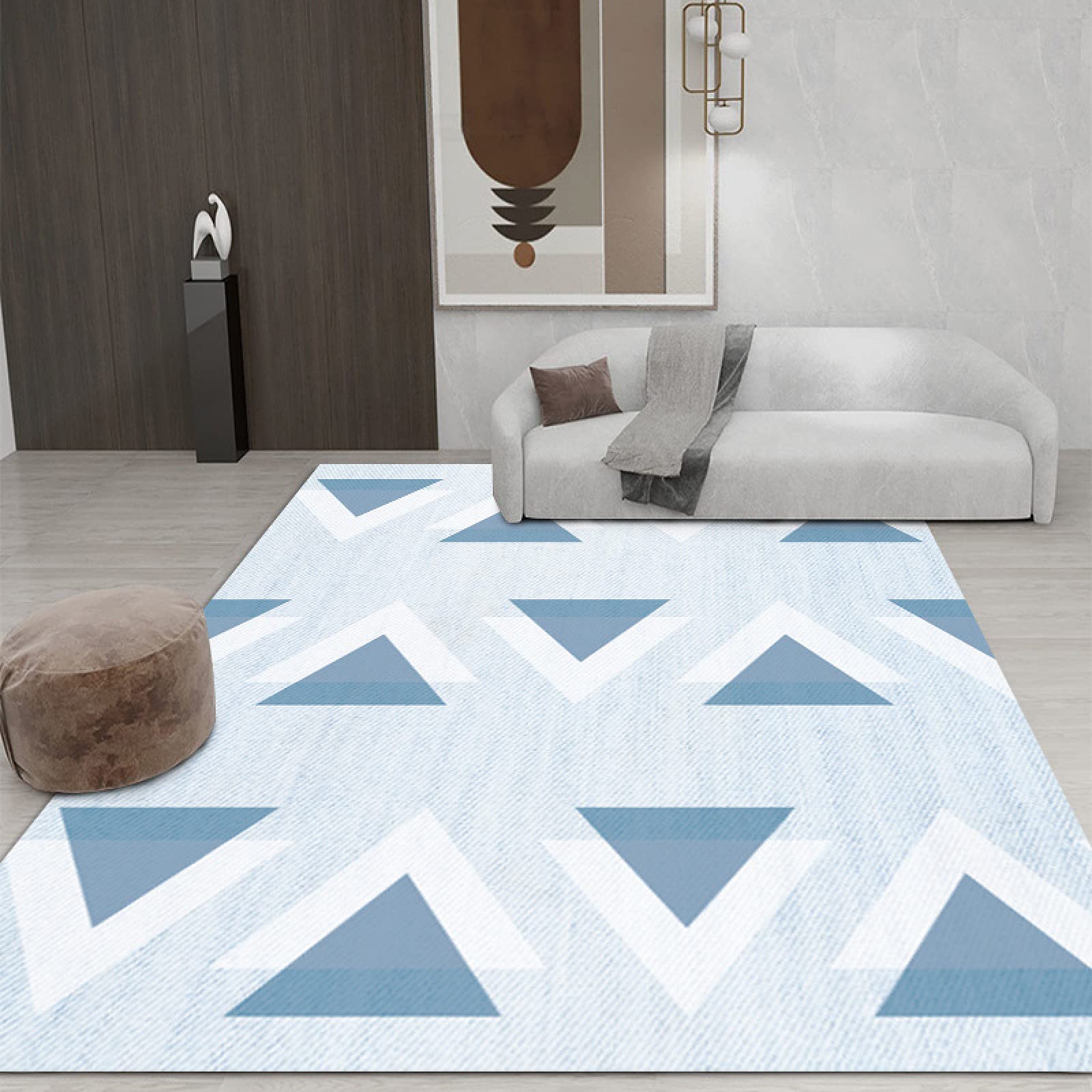 Grand tapis géométrique moderne antidérapant de salon et chambre 80x160cm