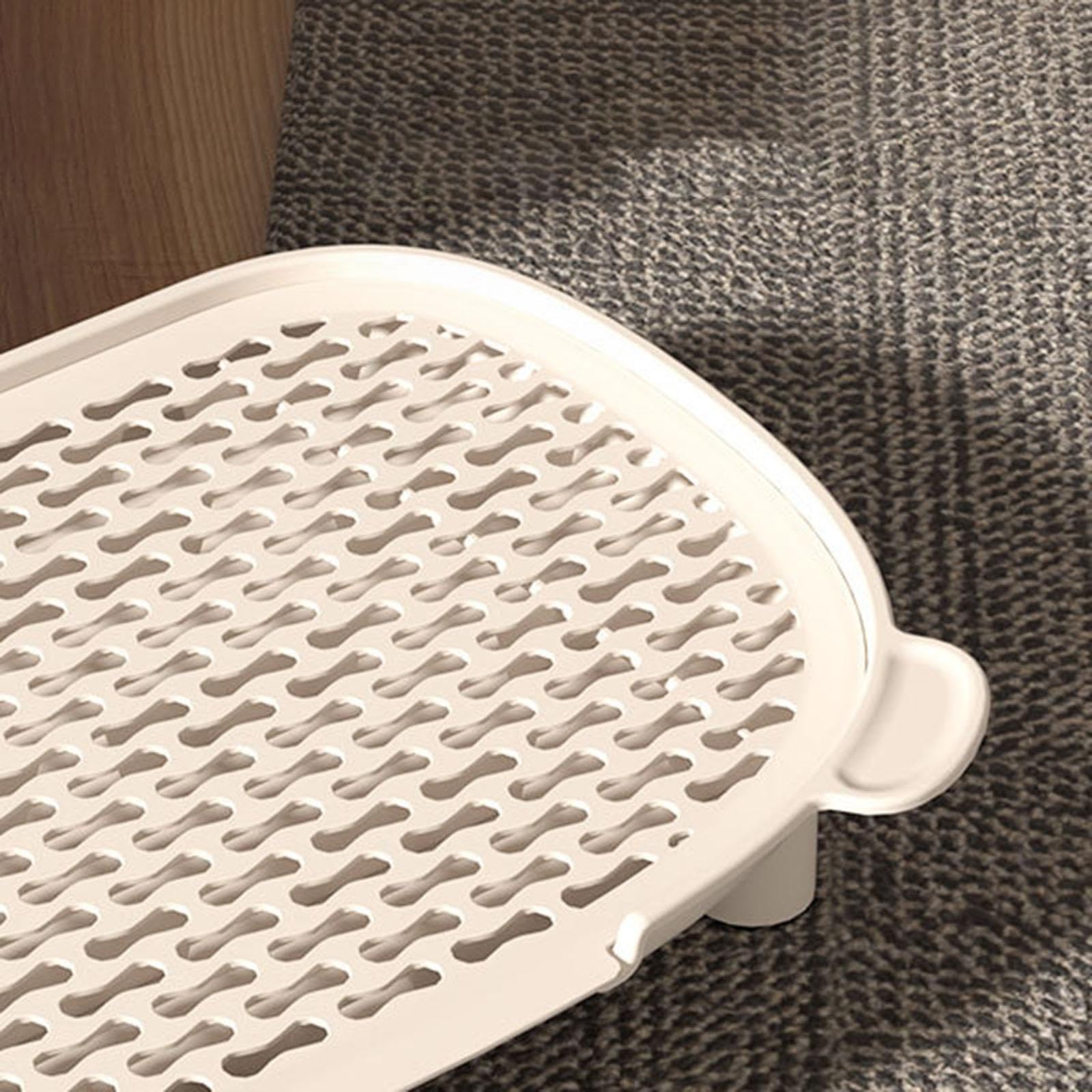Cat Litter Mat Accesorio Esencial para Gatos Alfombrilla con Rampas Suaves Y Bordes Elevados Desmontable Y Lavable Fabricada en Pet Impermeable Proteg