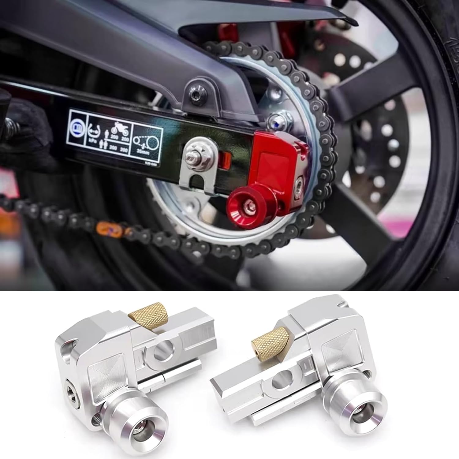 For 2025 DAX125 MSX125 GROM 125 MSX125SF CHAIN ADJUSTER Cotton Reels 2022 2023 2024 accessories dax125 msx125 grom 125 msx125sf (black)
