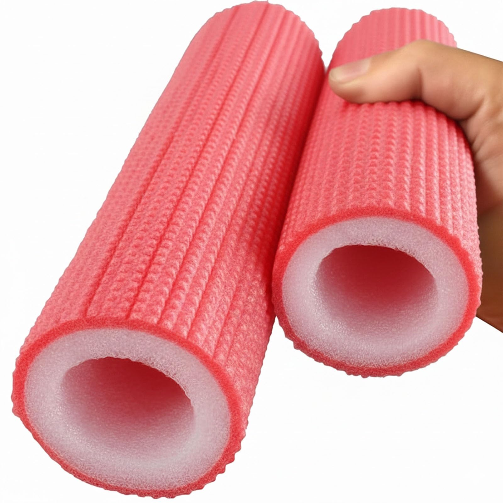 16 20 25 32mm Pipe Insulation Foam Tube, Heat Preservation Foam Pipe Tubing Covers, Anti Slip Insulated Foam Tube Grip For Air Conditioning Water Pipe(Red,ID 20mm)
