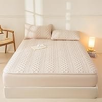 Vista 8 de Protector de colchón, suave, transpirable e impermeable, bolsillo profundo de 11 pulgadas, refrescante, transpirable, sin ruido, lavable a máquina