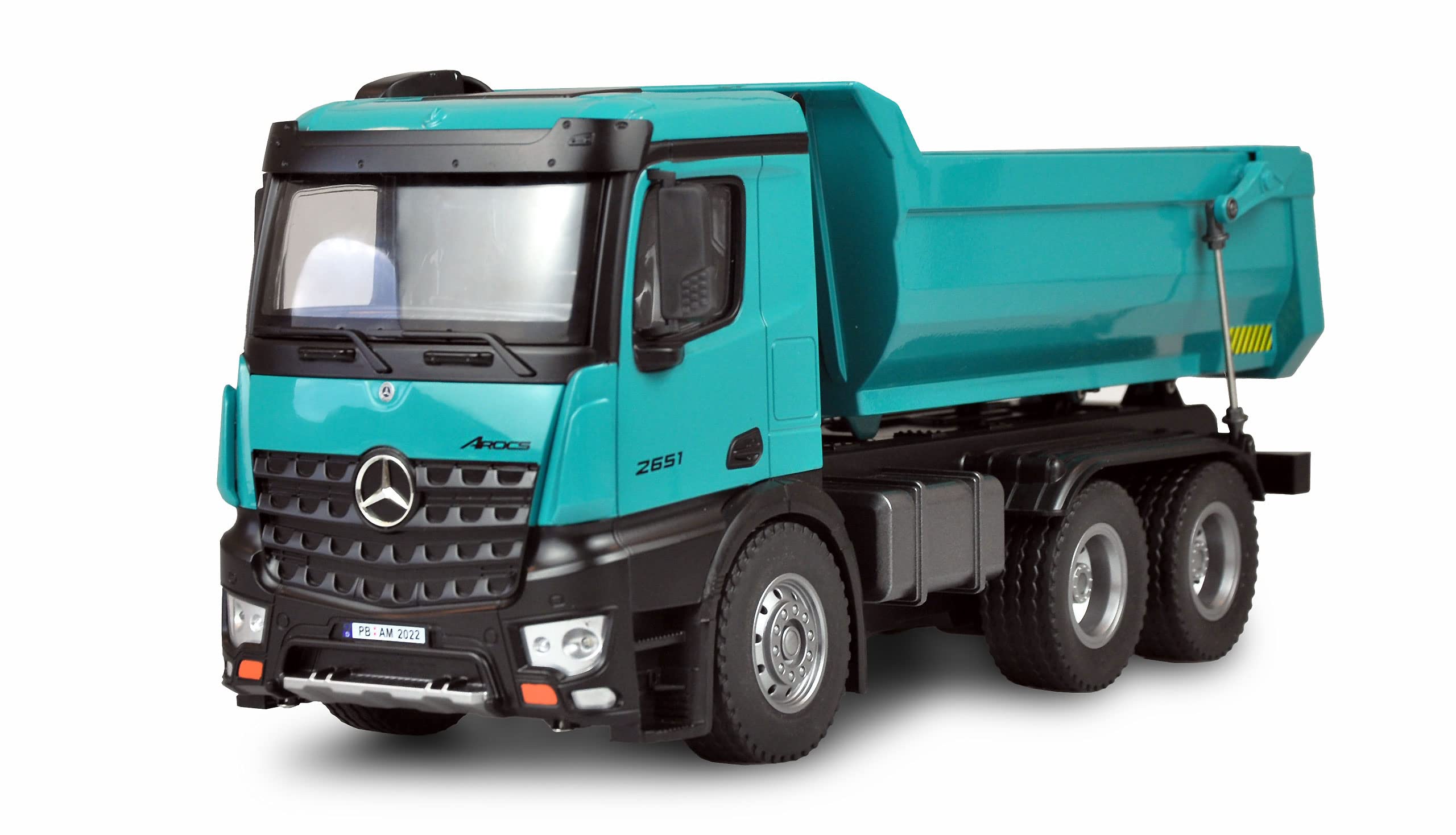 Camion Benne Mercedes Arocs Pro Métal 2,4 GHz avec Batterie Supplémentaire