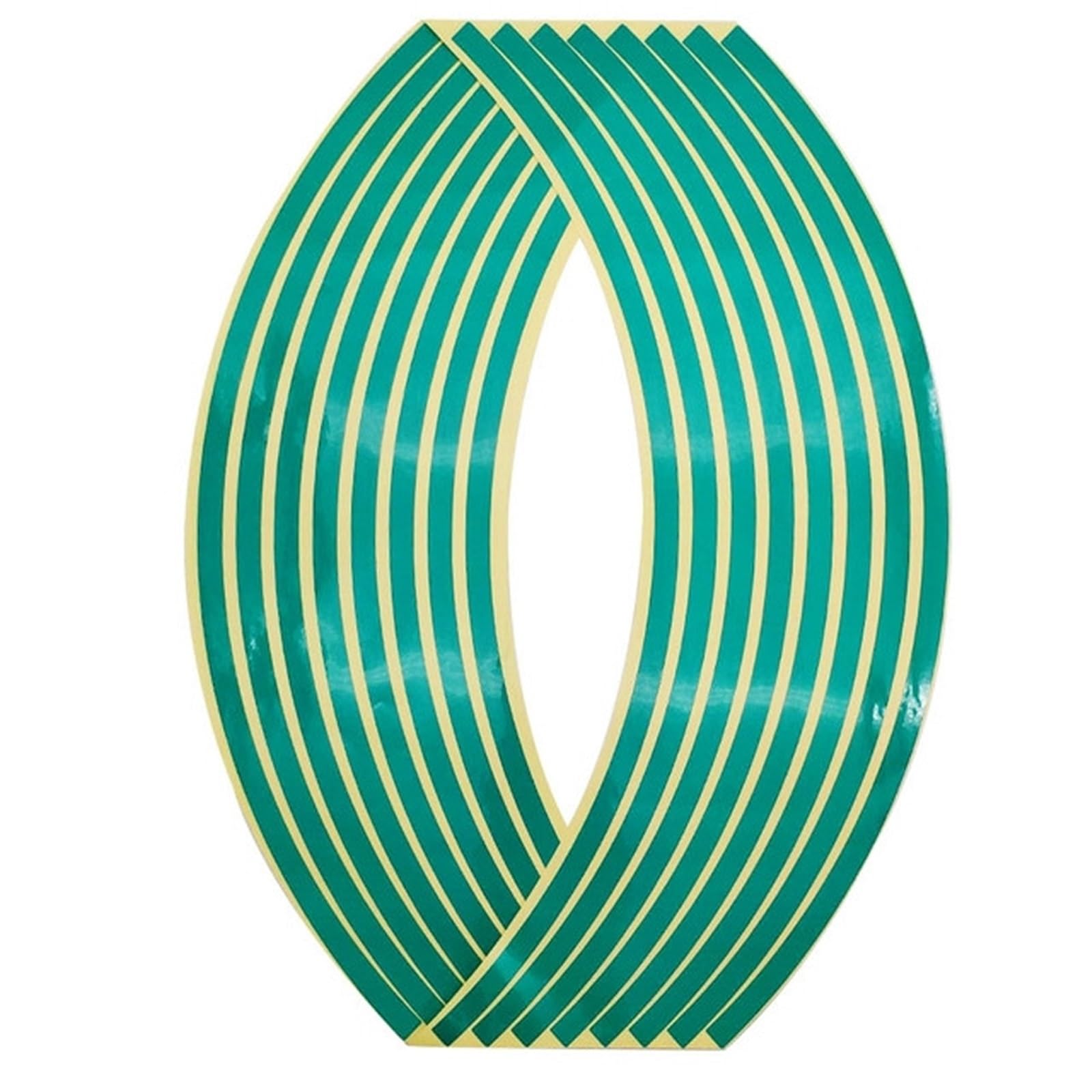 Wheel Hub Stickers Reflective Stripes Motorcycle Stickers Reflective Sticker Motorcycles Wheel Sticker Wheel Rim Tape(Green)