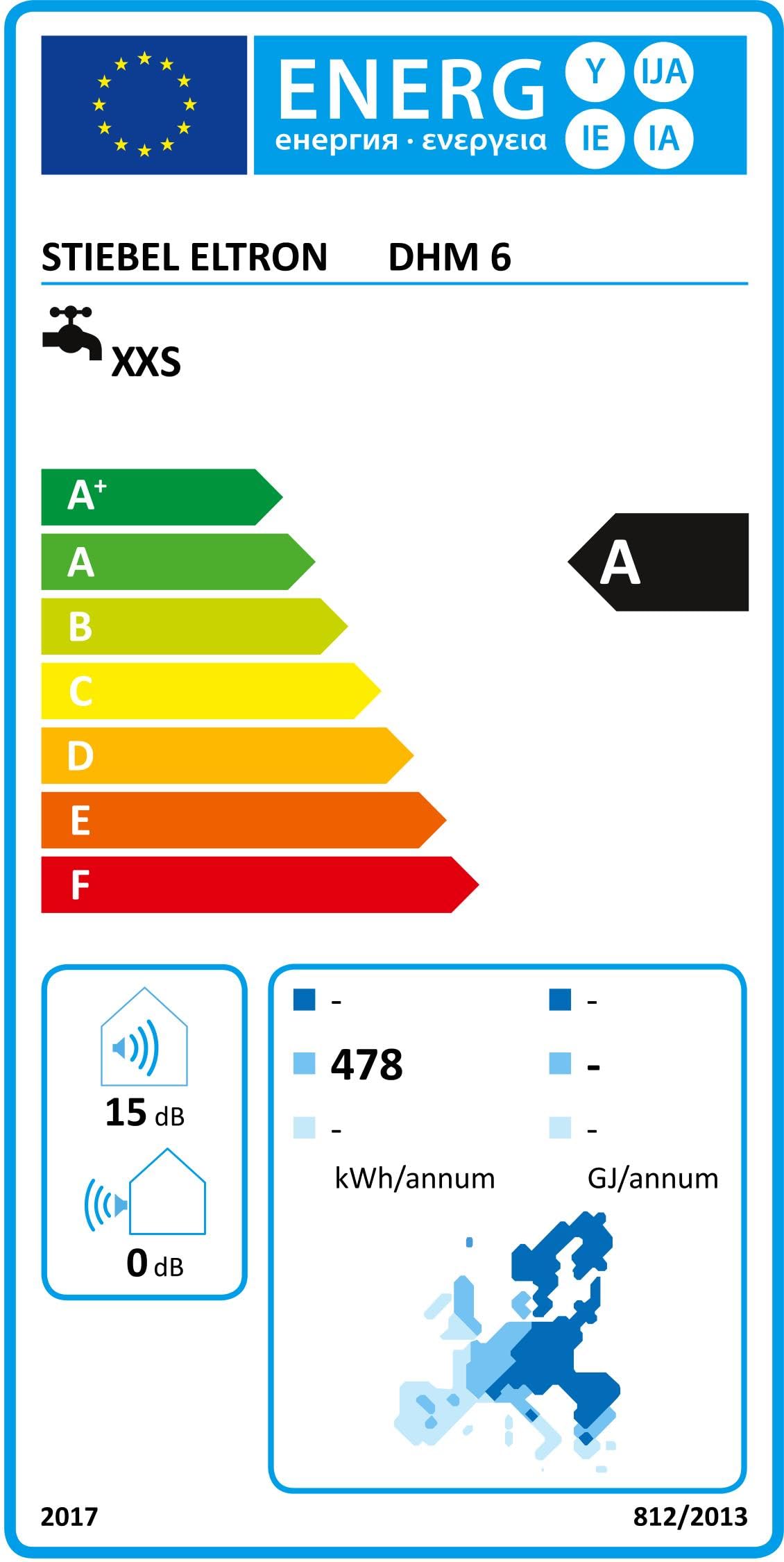 STIEBEL ELTRON Mini natychmiastowy podgrzewacz wody DHM 6 idealny do mycia umywalek ręcznych, urządzenia bez ciśnienia, instalacja pod atramentem, 3,2 l/min, 185473, biały