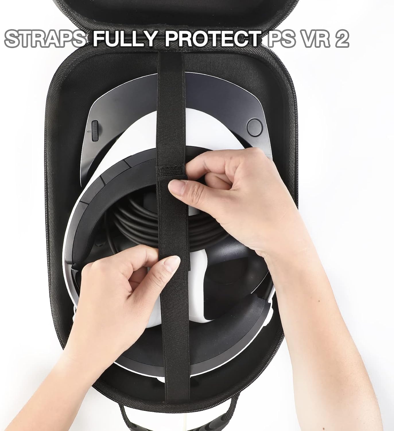 Hard Carrying Case Compatible with Sony Playstation VR2 (PSVR2) Headset and Touch Controllers, VR Accessories Suitable for Travel and Home Storage (Black)