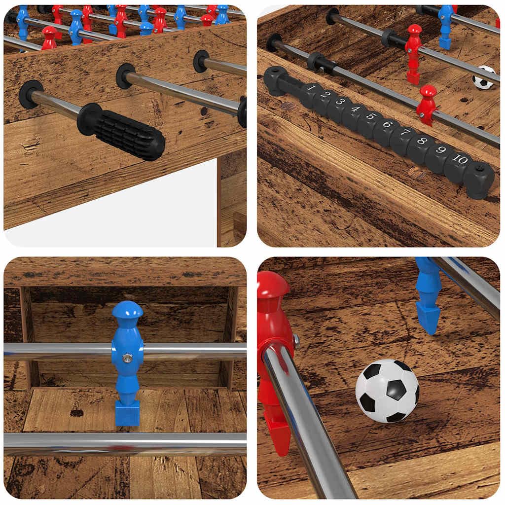Genérico Mesa de Futbolín Madera Vieja 125 x 60,5 x 80 cm,Deportes,Juegos de Interior,Futbolín,Mesas de futbolín-858891