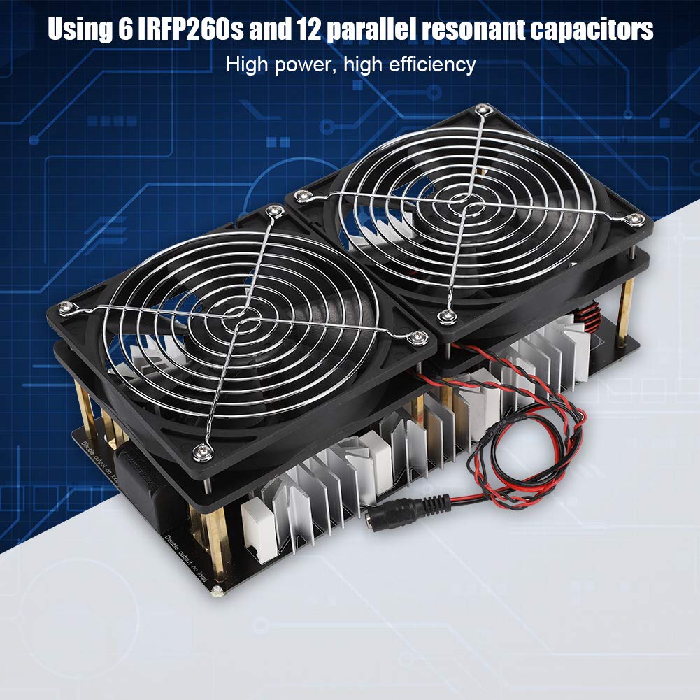 Socobeta Riscaldatore a induzione 12V-48V 2500W Riscaldatore a induzione ad Alta frequenza Modulo Scheda PCB Driver Flyback per Fai da Te Modulo di Potenza ZVS