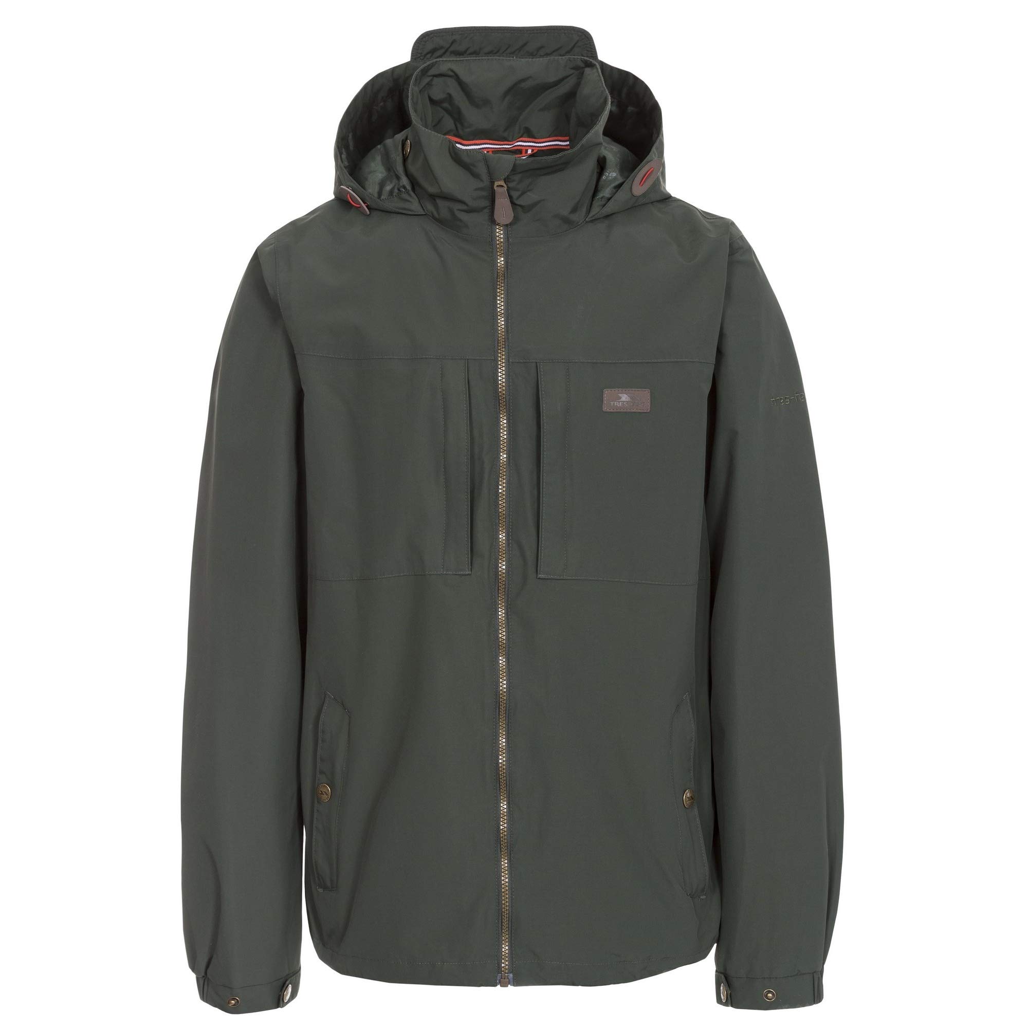 Trespass Men's Cartwright Waterproof Jacket - Olive - Xxs - Olive - 50% Polyamide Taslan Pu Coating/50% Polyester