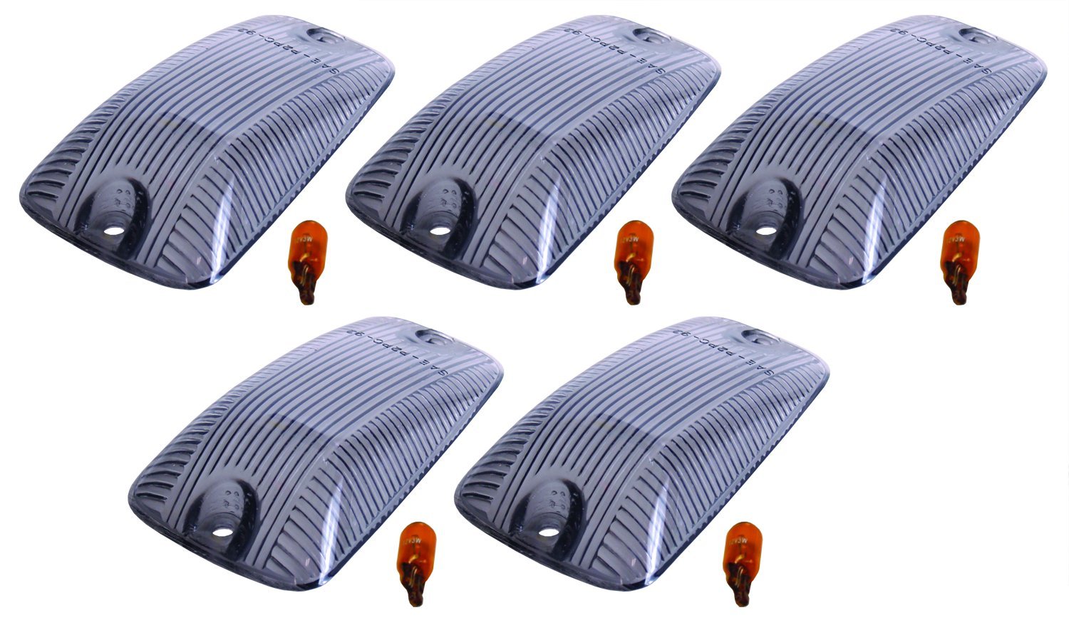 Pacer Performance 20-220SK Hi-Five Smoke Chevy Style Cab Roof Light Kit, (Pack of 5)