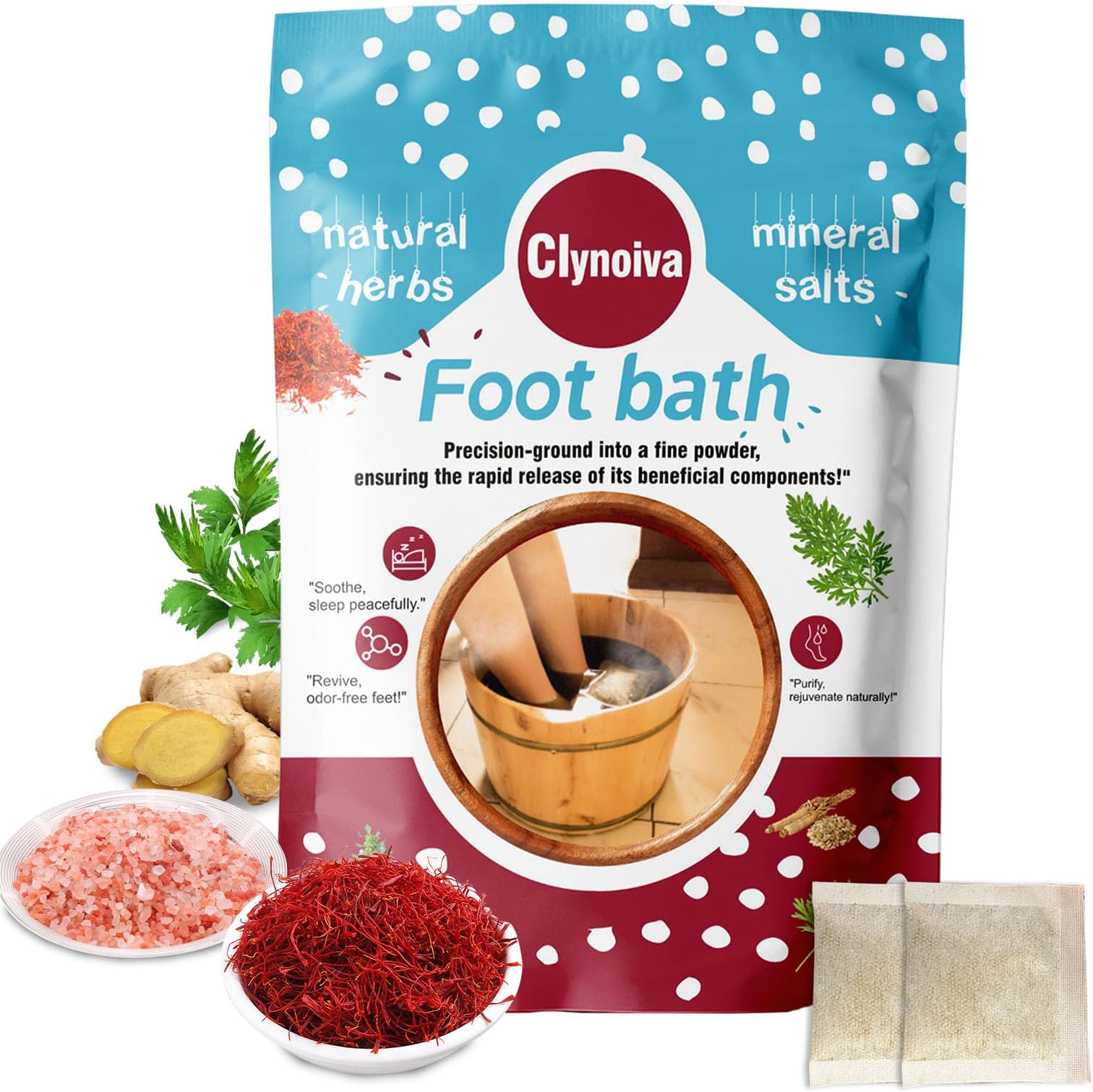 Kidney Support Herbal Foot Soak, Lymphatic Ginger Foot Soak