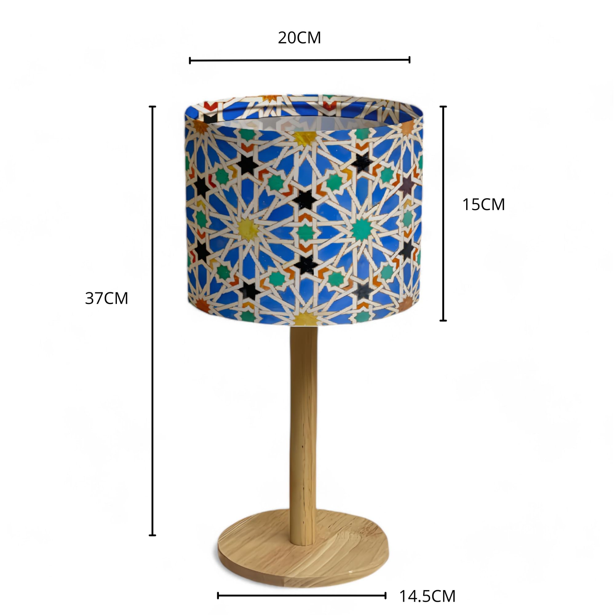 Bellaluma Lampada da comodino Lampada da comodino Candeeiro Mesa de Cabeceira Lampade da comodino Lampada da camera Lampada da tavolo (Alcazar Tile, 1 unità)