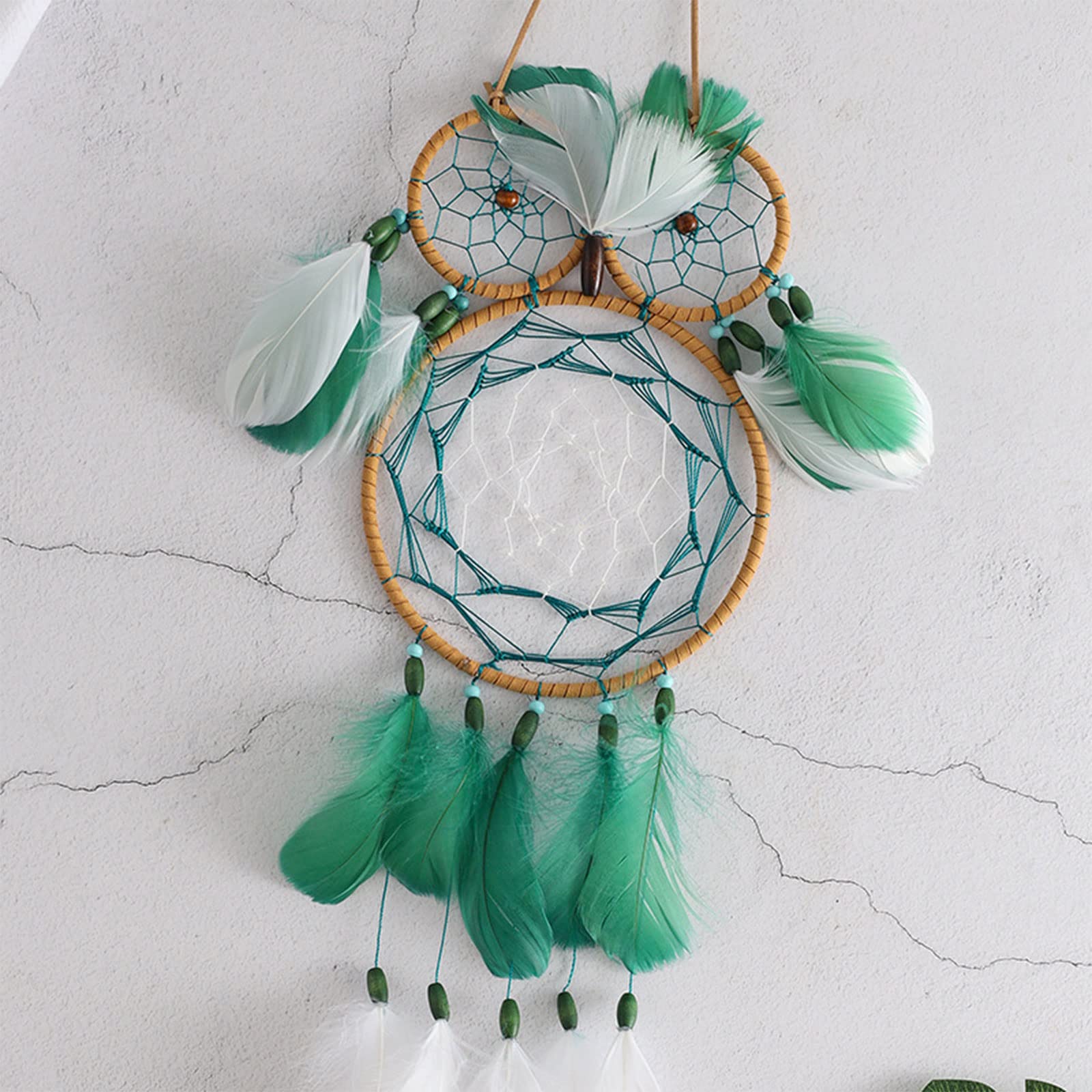 YRVCT acchiappasogni, fatti a mano, bianchi, per decorare la casa, la camera da letto dei bambini, decorazioni da appendere alla parete