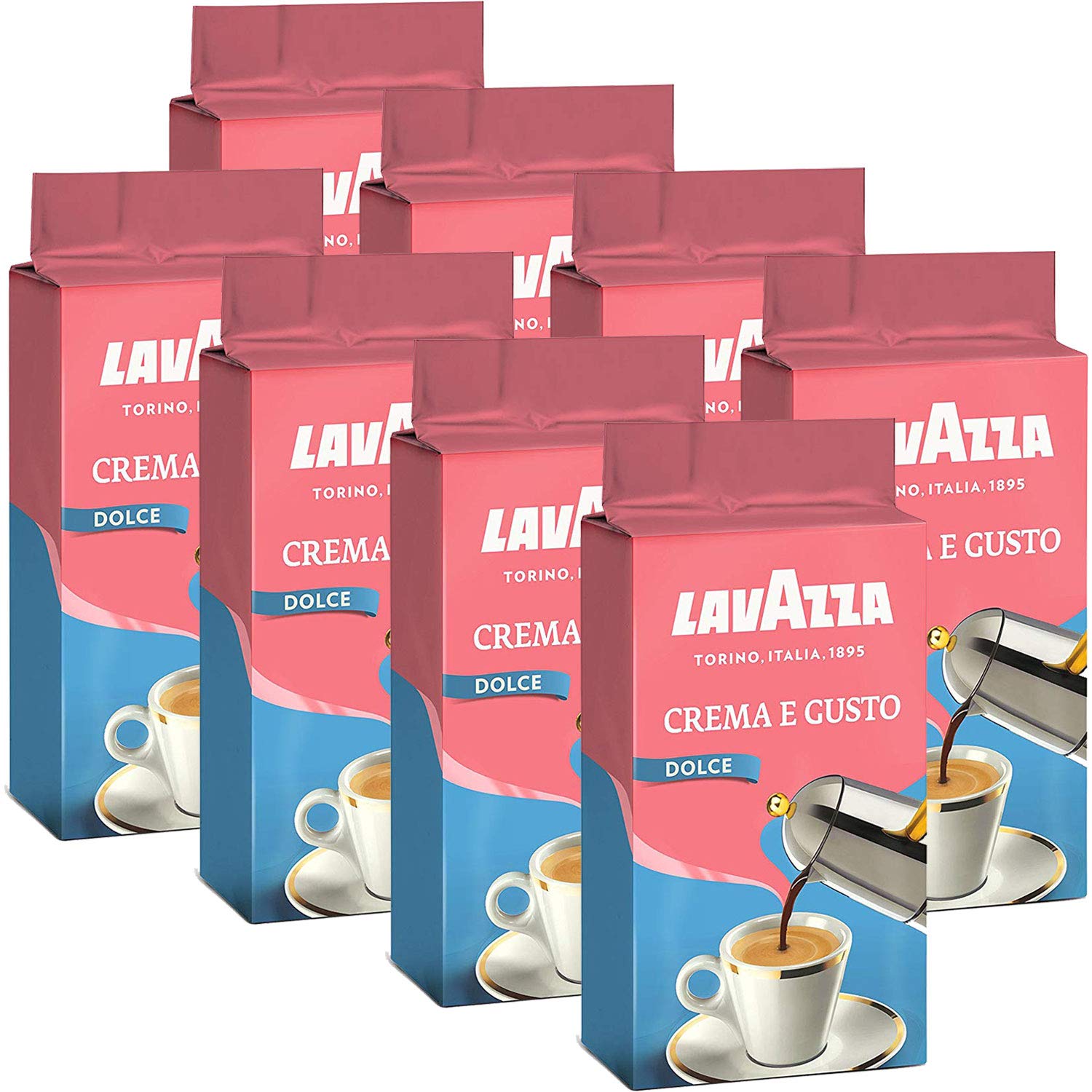 Lavazza Kawa Crema e Gusto Delicato, zmielona kawa fasolowa (8 x 250 g)