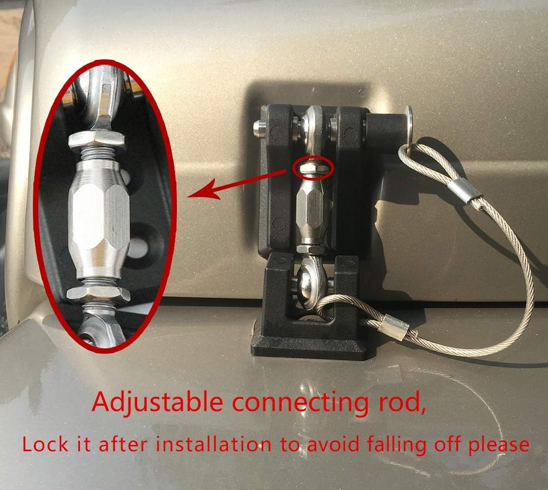 BESTAOO TJ Hood Latches, Locking Hood Latch Catch Kit for Jeep Wrangler TJ 1997-2006, Eliminates Hood Flutter, 1 Pair